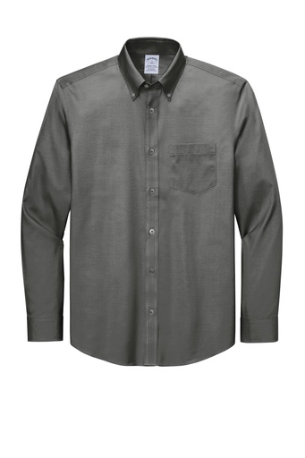 BB18000 Brooks Brothers® Wrinkle-Free Stretch Pinpoint Shirt (4XL, Deep Black)