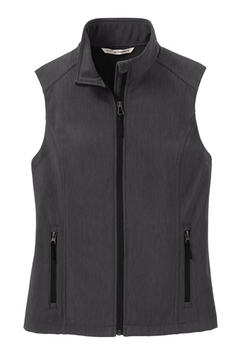 L325 Port Authority® Women's Core Soft Shell Vest (4XL, Black Charcoal Heather)