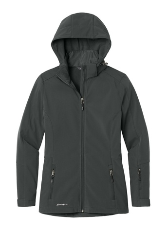 EB537 - Eddie Bauer® Women's Hooded Soft Shell Parka (4XL, Grey Steel)